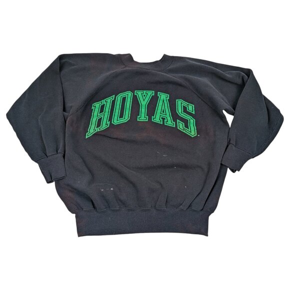 Vintage Hoyas Crew Neck Sweatshirt distressed cracking paint‎ 50/50 - Picture 1 of 11